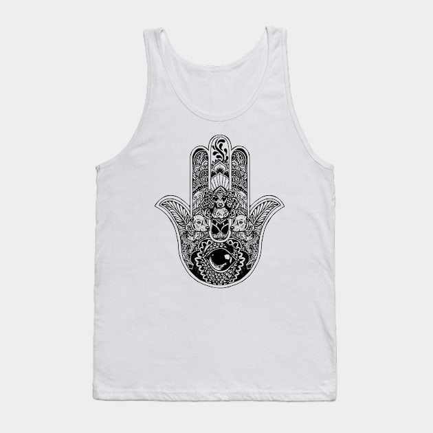 Hamsa Hand Dachsund Tank Top by huebucket